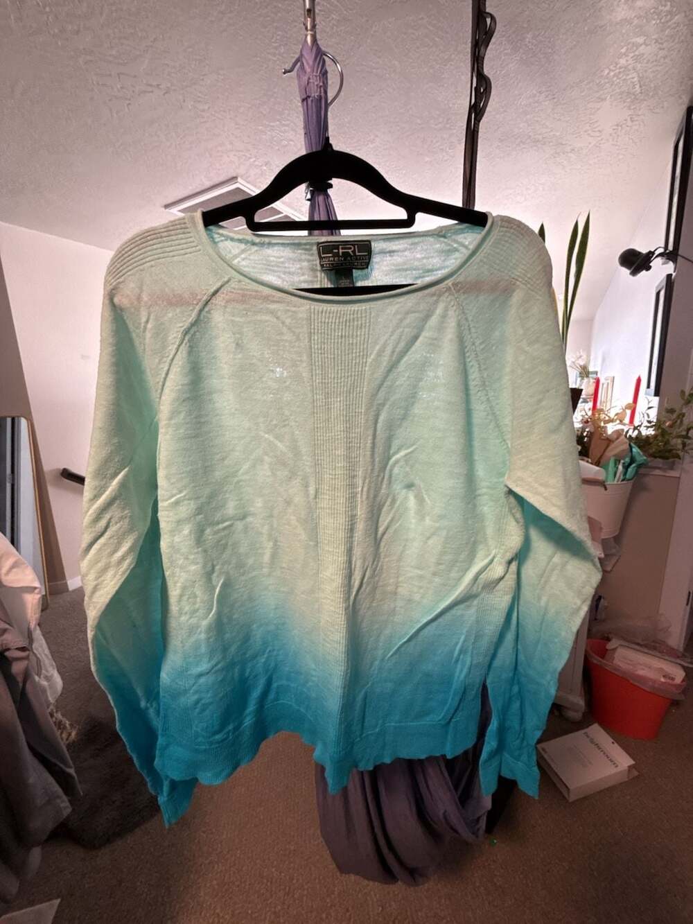L-RL Lauren Active Ralph Lauren Ombre Knit Sweater Size L